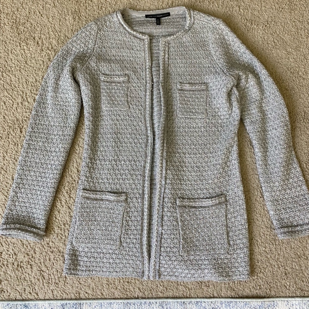 White House Black Market Tweed Knit Sweate…